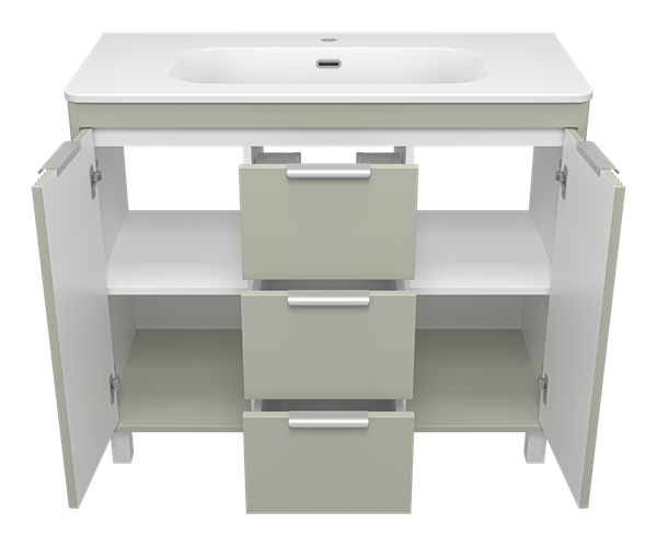 Изображение товара Тумба под умывальник Brevita Risacca Pistachio 100 / RIS-06100-0842Я (фисташковый)