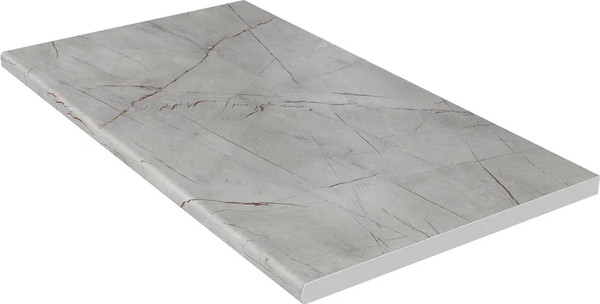 Изображение товара Кухонный гарнитур Интерлиния Мила Gloss 3.4-ПМ1 (пепел/бордовый глянец/серый каспий)