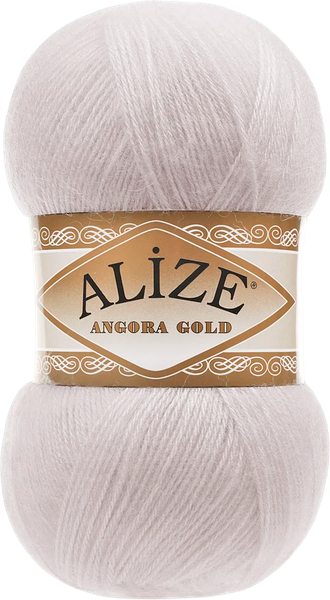 Изображение товара Пряжа для вязания Alize Angora Gold 20% шерсть, 80% акрил / 168 (550м, светло-серый)