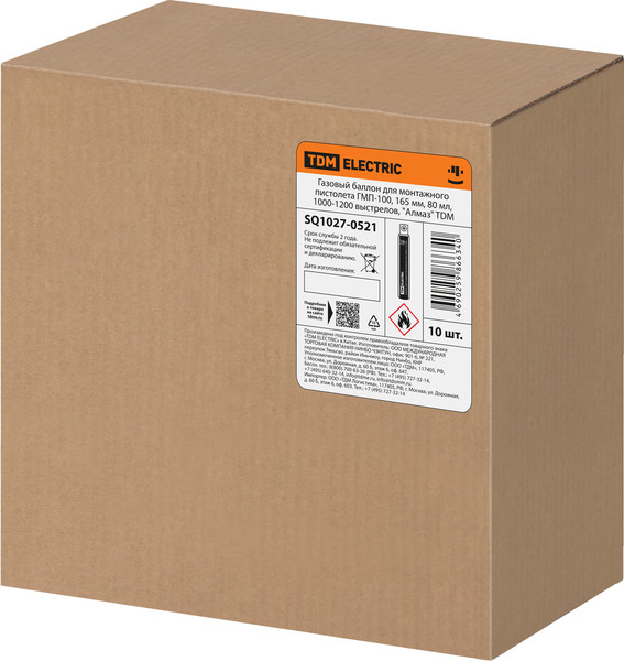 Изображение товара Газовый баллон для монтажного пистолета TDM ГМП-100 / SQ1027-0521