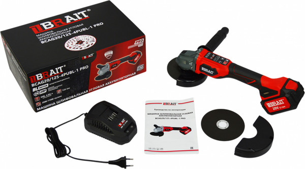 Изображение товара Угловая шлифовальная машина Brait BCAG20/125-4PUBL-1 Pro / 21.01.267.101