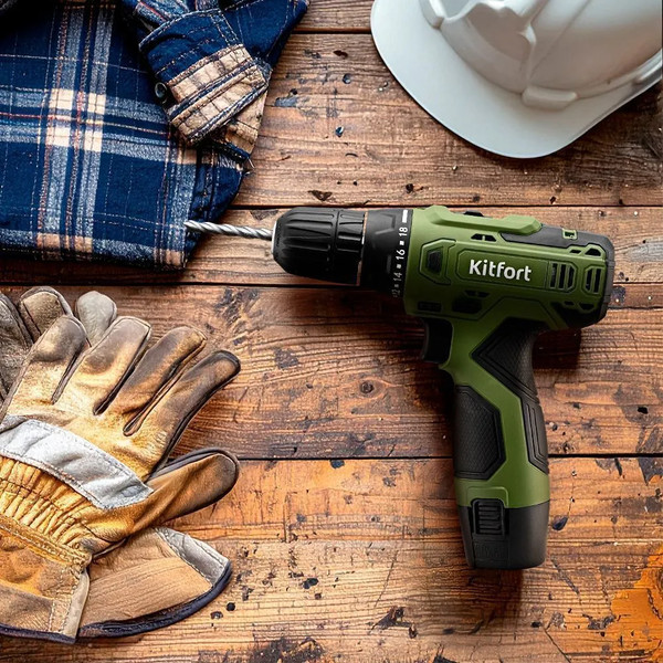 Изображение товара Аккумуляторная дрель-шуруповерт Kitfort КТ-6503