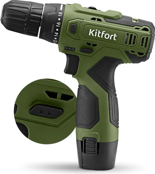 Изображение товара Аккумуляторная дрель-шуруповерт Kitfort КТ-6503
