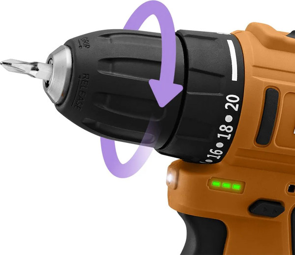 Изображение товара Аккумуляторная дрель-шуруповерт Kitfort КТ-6504