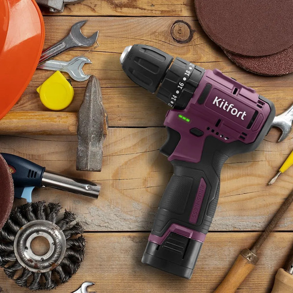 Изображение товара Аккумуляторная дрель-шуруповерт Kitfort КТ-6505