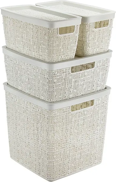 Изображение товара Коробка для хранения Idea М 2325 (4л, белый ротанг)