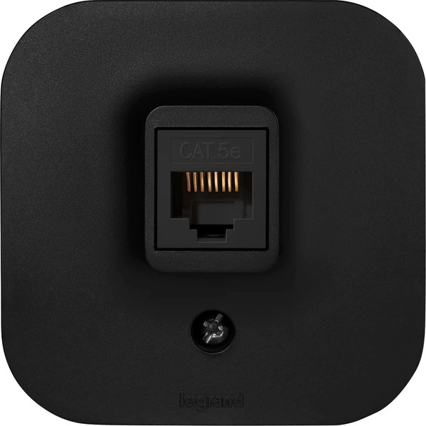 Изображение товара Розетка Legrand Quteo 782480 (черный матовый)