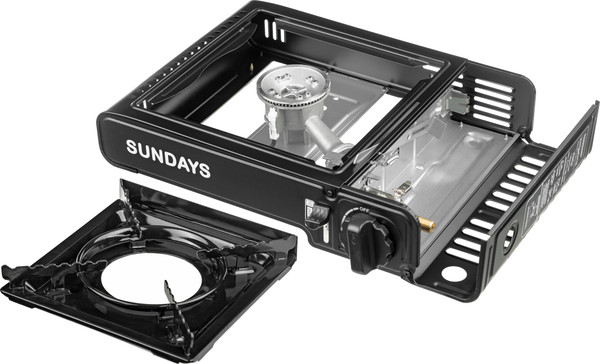Изображение товара Плита туристическая Sundays ZD6800(CE)-D (черный, с газовым баллоном Дружба ДР-520)