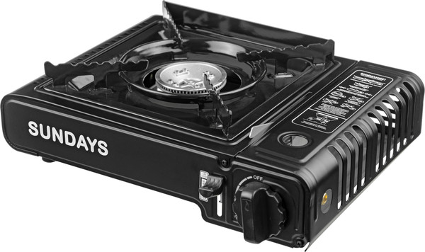 Изображение товара Плита туристическая Sundays ZD6800(CE)-D (черный, с газовым баллоном Дружба ДР-520)