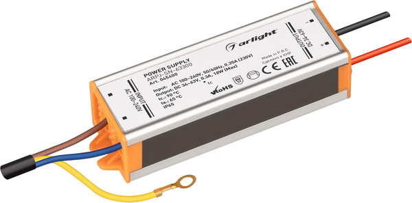 Изображение товара Блок питания для светильника Arlight ARPJ-SN-63300 18W 34-63V 300mA / 045400