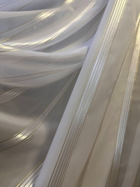 Изображение товара Гардина Ника Зварико 2-2250 500x250 (белый/золотой)