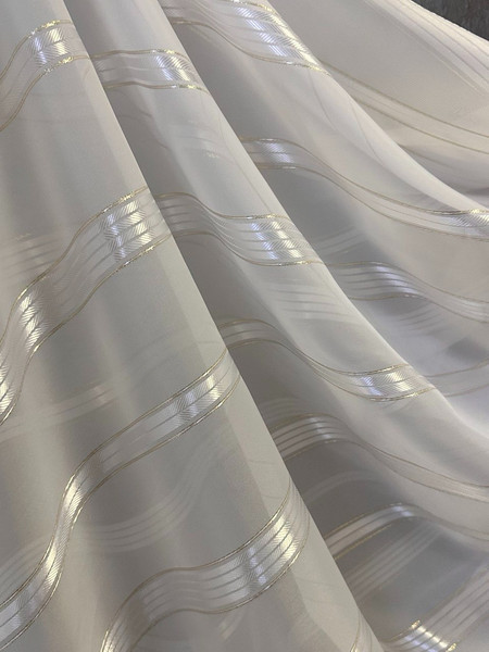 Изображение товара Гардина Ника Зварико 2-2250 500x250 (белый/золотой)