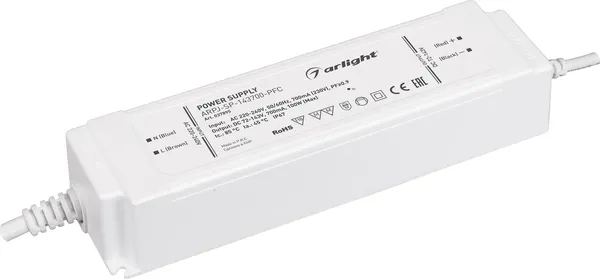 Блок питания для светильника Arlight ARPJ-SP-143700-PFC 100W 72-143V 0.7A / 037895 — фото 6
