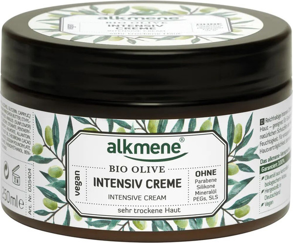 Изображение товара Крем для тела Alkmene Увлажняющий интенсивный с витамином E и маслом оливы / 40056820 (200мл)