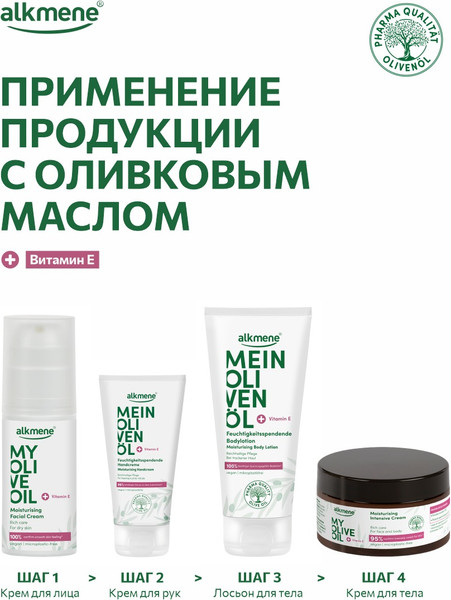 Изображение товара Крем для рук Alkmene Увлажняющий с маслом оливы / 40056810 (75мл)