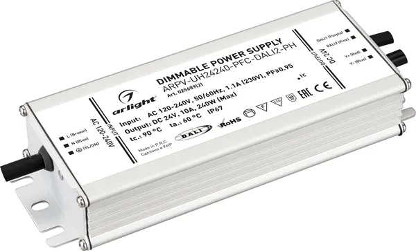 Блок питания для светильника Arlight ARPV-UH24240-PFC-DALI2-PH 24V 10.0A 240W / 025689(2) — фото 6