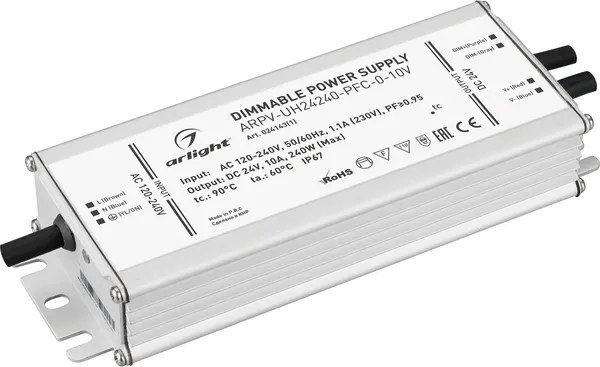 Блок питания для светильника Arlight ARPV-UH24240-PFC-0-10V 24V 10.0A 240W / 024143(1) — фото 6