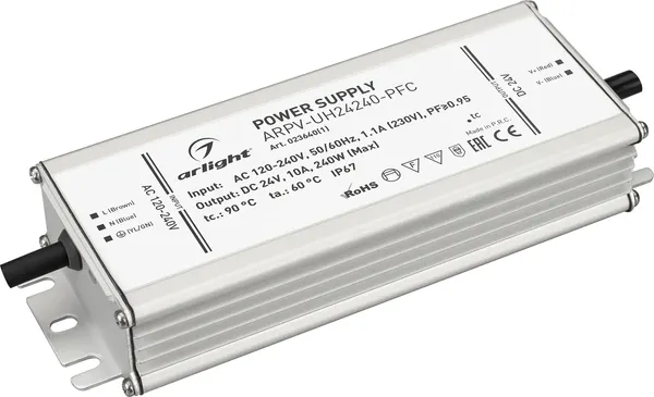 Блок питания для светильника Arlight ARPV-UH24240-PFC 24V 10.0A 240W / 023640(1) — фото 6