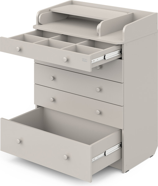 Изображение товара Комод пеленальный Атон Leo 805 с органайзером с шариковыми направляющими (кашемир)