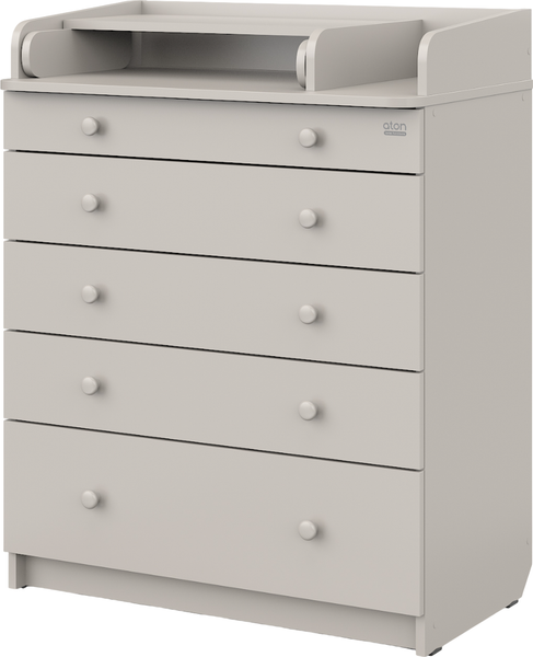 Изображение товара Комод пеленальный Атон Leo 805 с органайзером с шариковыми направляющими (кашемир)