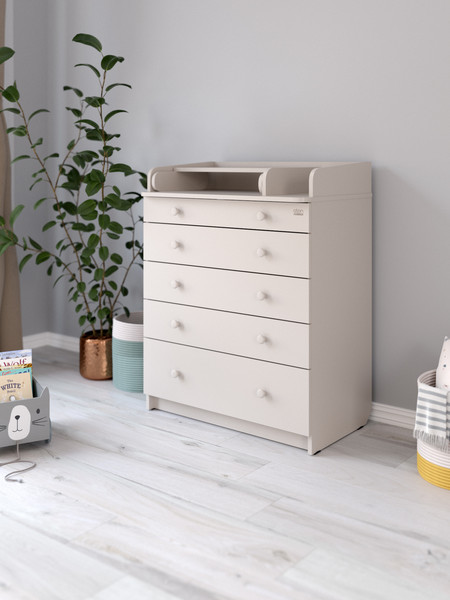 Изображение товара Комод пеленальный Атон Leo 805 с органайзером с шариковыми направляющими (кашемир)