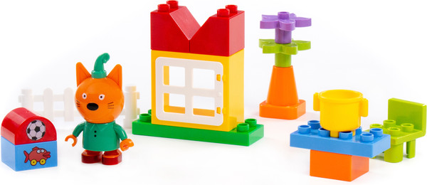 Изображение товара Конструктор Полесье Макси. Три кота. Компот во дворе / 75847 (16эл)