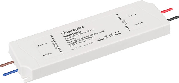 Изображение товара Блок питания для светильника Arlight ARPV-SP-12060-FLAT-PFC 12V 5A 60W / 049006