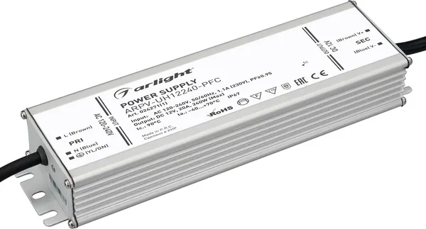Блок питания для светильника Arlight ARPV-UH12240-PFC 12V 20.0A 240W / 024271(1) — фото 6
