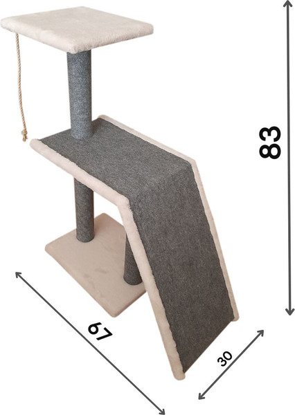 Изображение товара Комплекс для кошек Cat House Молния Лайт 0.83 (ковролин бежевый)