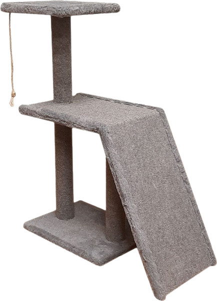 Изображение товара Комплекс для кошек Cat House Молния Лайт 0.83 (ковролин серый)