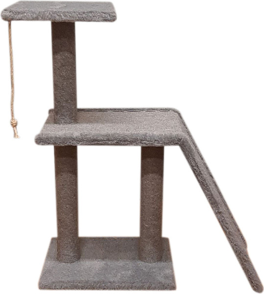 Изображение товара Комплекс для кошек Cat House Молния Лайт 0.83 (ковролин серый)