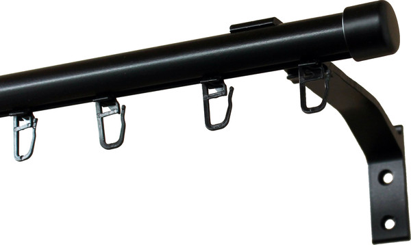 Изображение товара Карниз для штор Divades Евро D 19мм 1-рядный составной / 90211401 (черный, 4м)