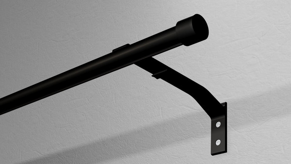 Изображение товара Карниз для штор Divades Евро D 19мм 1-рядный составной / 90211401 (черный, 4м)