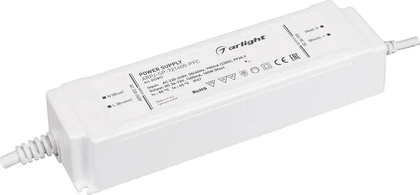 Блок питания для светильника Arlight ARPJ-SP-721400-PFC 100W 36-72V 1.4A / 037893 — фото 6