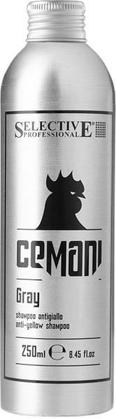 Изображение товара Оттеночный шампунь для волос Selective Professional Cemani Gray для устранения желтых оттенков (250мл)