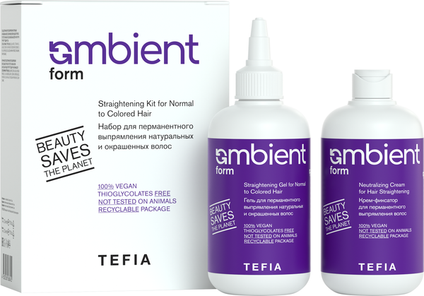 Изображение товара Набор косметики для волос Tefia Ambient Form для перманентного выпрямления волос