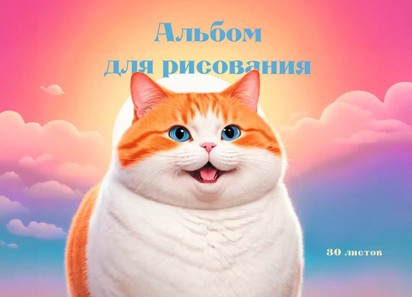 Изображение товара Альбом для рисования Listoff Котик / АСЛ302627
