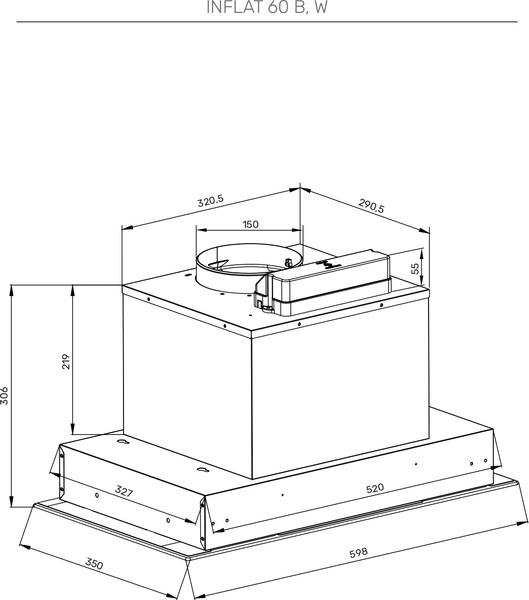 Изображение товара Вытяжка скрытая Kuppersberg Inflat 60 B