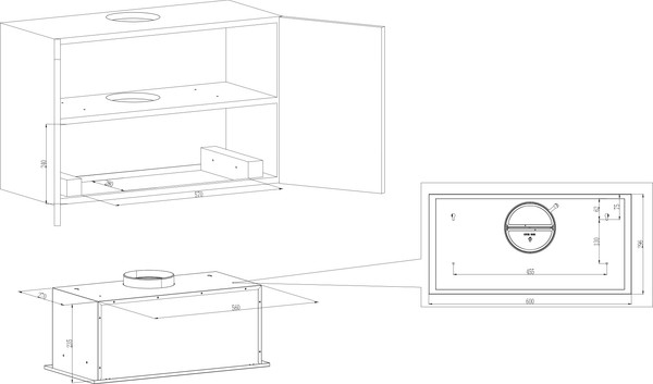 Изображение товара Вытяжка телескопическая Kuppersberg Inpush 60 W