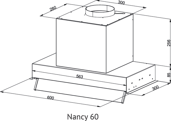 Изображение товара Вытяжка скрытая Kuppersberg Nancy 60 Black
