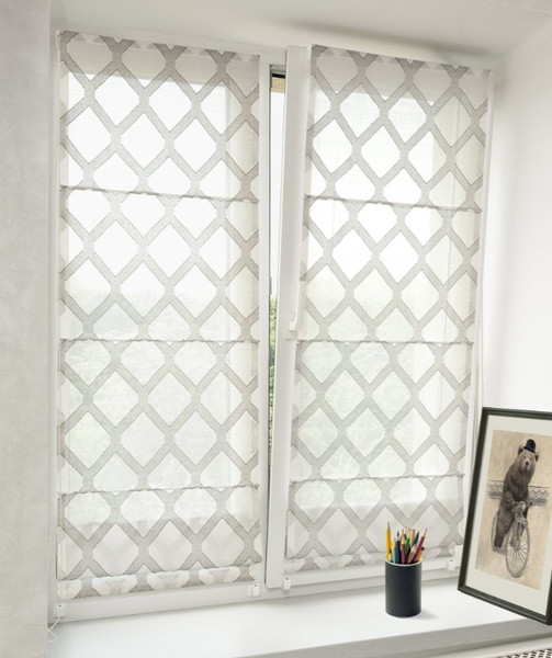 Изображение товара Римская штора Delfa Мини Fantazi Vual 196 СШД-01М 557/004 (48x160, серый)