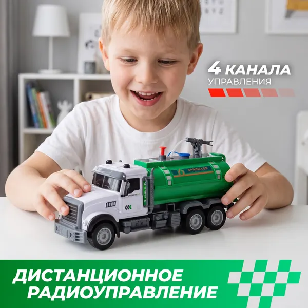 Изображение товара Игрушка на пульте управления Labalu Уличная подметальная машина 4-канальная американская стильная RC