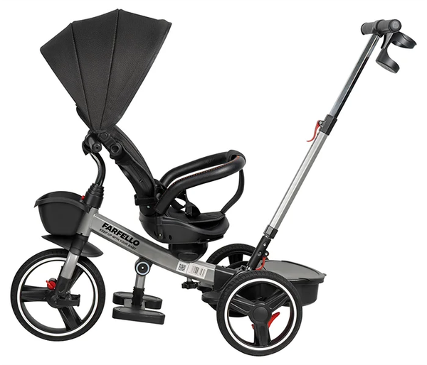 Изображение товара Трехколесный велосипед с ручкой Farfello 6588-A (черный)