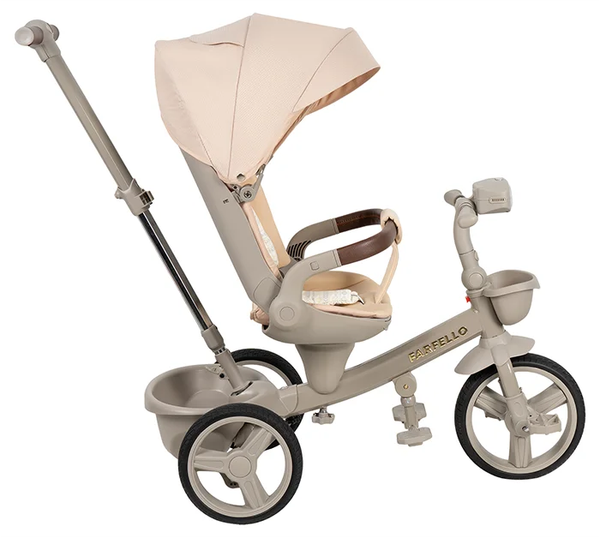 Изображение товара Трехколесный велосипед с ручкой Farfello 6590 (бежевый)