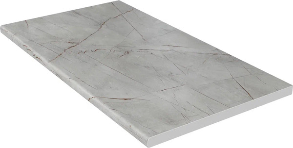 Изображение товара Кухонный гарнитур Интерлиния Мила Gloss 3.6-ПМ1 (пепел/белый глянец/серый каспий)