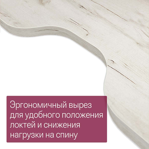 Изображение товара Компьютерный стол Millwood Каир угловой 160х120х93.05 (дуб белый Craft/металл белый)