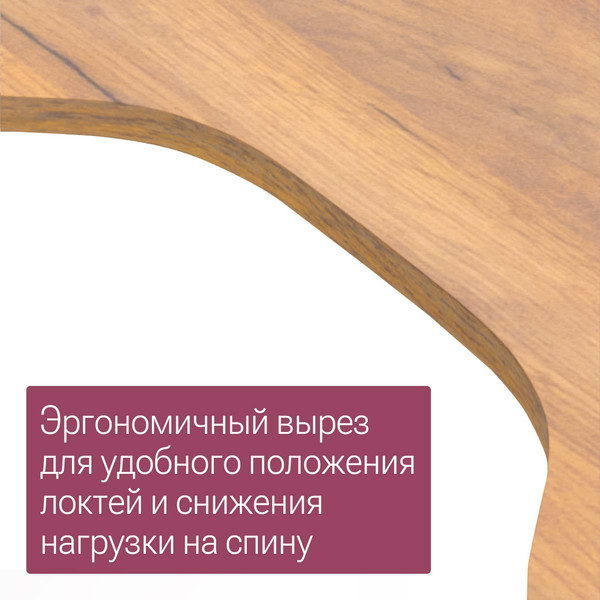 Изображение товара Компьютерный стол Millwood Каир угловой 160х120х93.05 (дуб золотой Craft/металл белый)