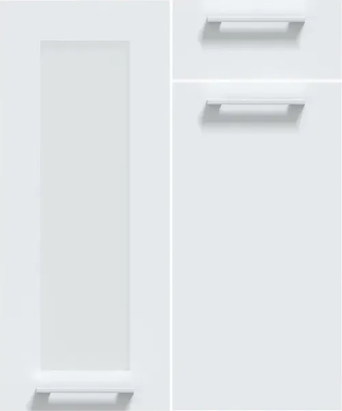 Изображение товара Кухонный гарнитур Интерлиния Мила Gloss 3.6-ПМ1-2 (белый глянец/белый глянец/кастилло темный)