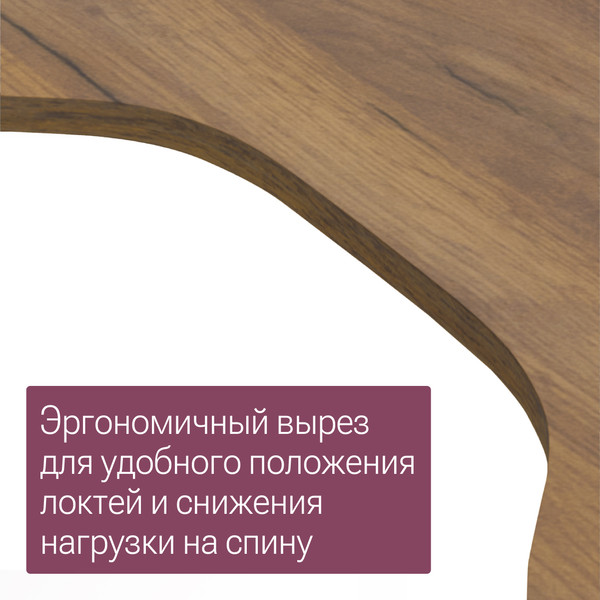 Изображение товара Компьютерный стол Millwood Каир угловой 160х120х93.05 (дуб табачный Craft/металл белый)