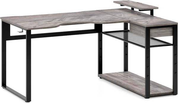 Изображение товара Компьютерный стол Millwood Каир угловой 160х120х93.05 (сосна пасадена/металл черный)